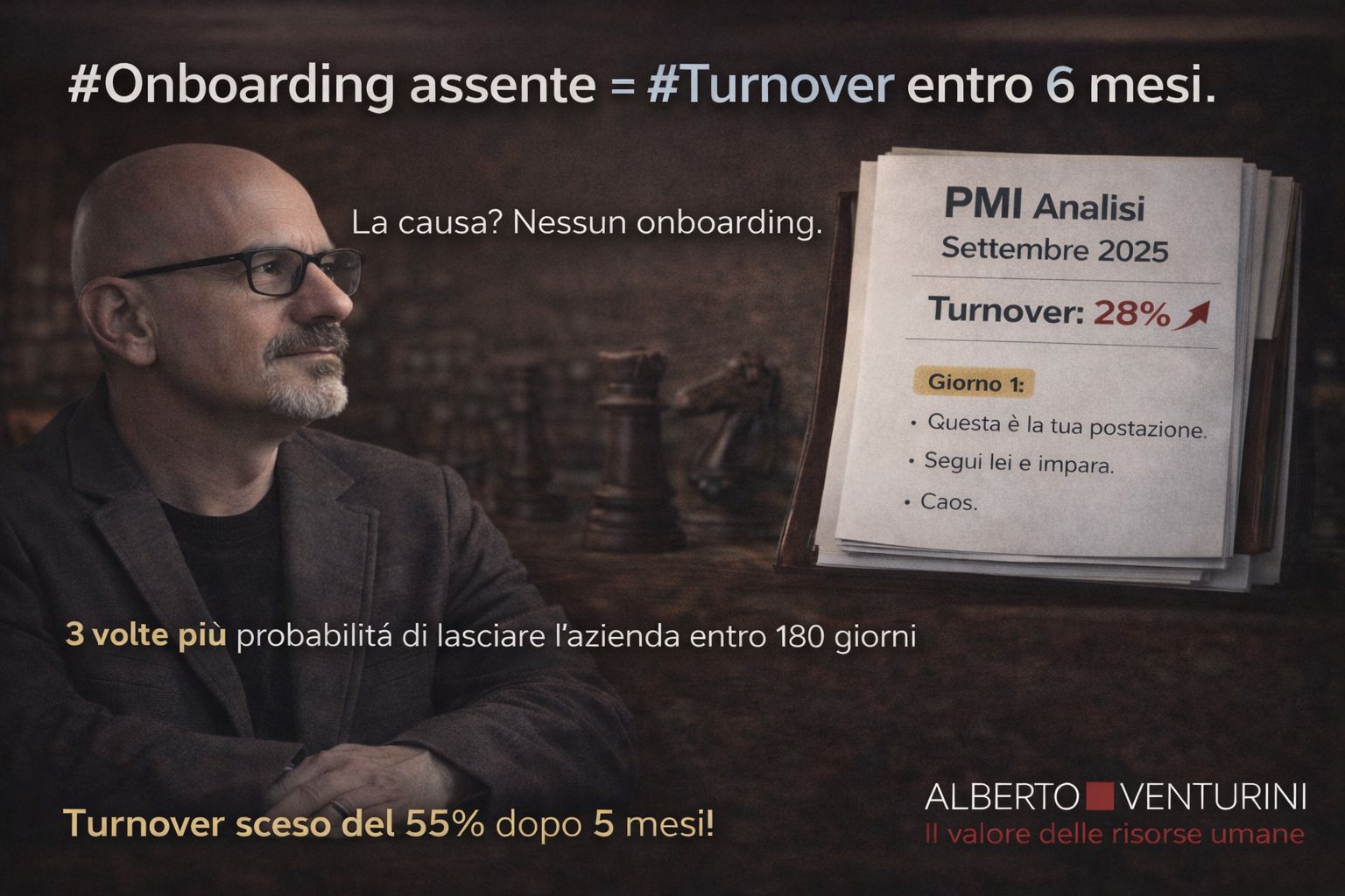 Onboarding assente = Turnover entro 6 mesi.