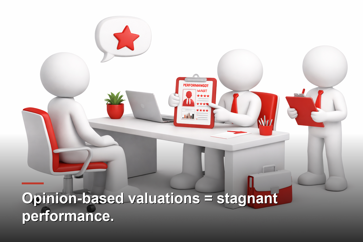 Opinion-based valuations = stagnant performance.