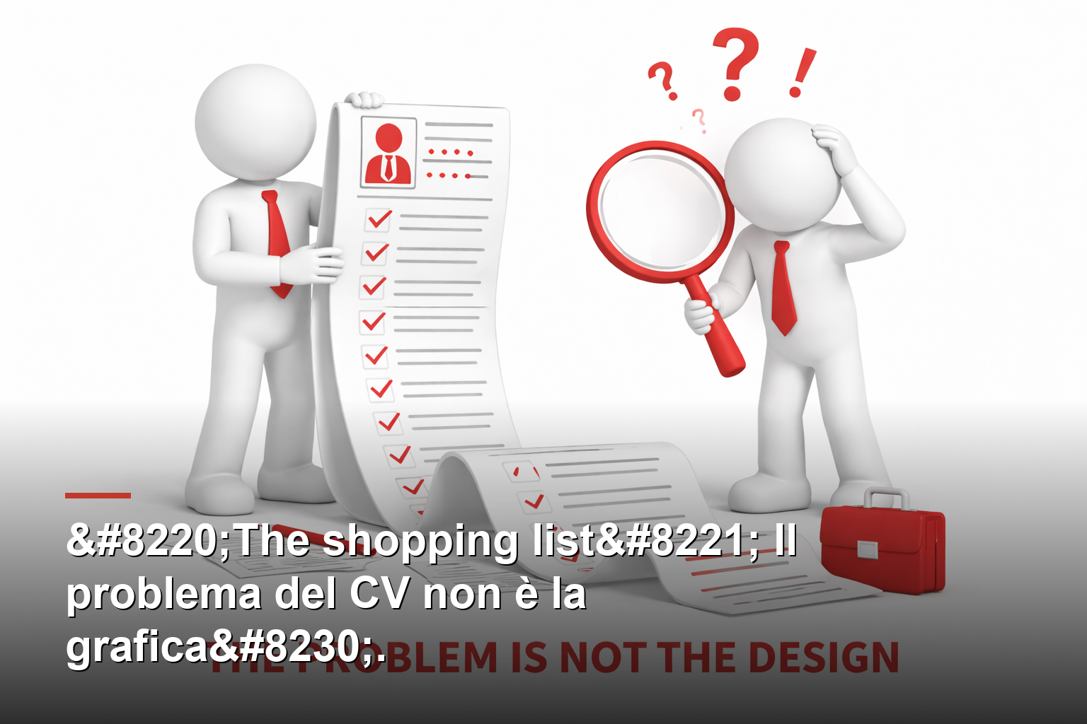 “The shopping list” Il problema del CV non è la grafica….