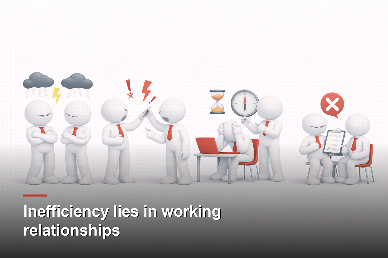 Inefficiency lies in working relationships